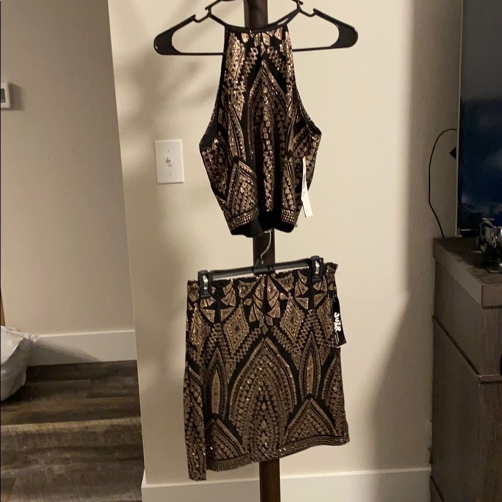 Skirt and crop top set